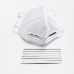 Zhaowen external adhesive aluminum nose strips applied on a white folding protective mask