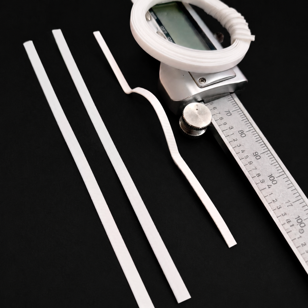 Single and double core nose wire strips comparison - 2.5mm to 5mm width for masks