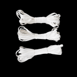 Three bundles of high-quality white hollow flat earloop for medical and protective masks