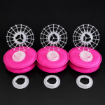 Stacked white mask filter cotton retainers showing large ventilation area and stable structure
