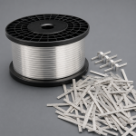 Rolled and pre-cut external adhesive aluminum nose strips showing good shape retention