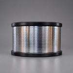 Continuous roll of external adhesive aluminum nose bridge strip for automated mask production