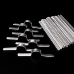 Silver aluminum nose wires with hot melt adhesive backing for N95 and folding masks