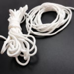 High-resilience white round elastic earloop cord for cup masks and foldable masks