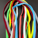 Assorted colorful seersucker mask ear straps including red, yellow, and blue - Zhaowen