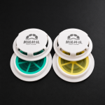 Zhaowen branded snap-fit mask valves with green and yellow silicone membranes